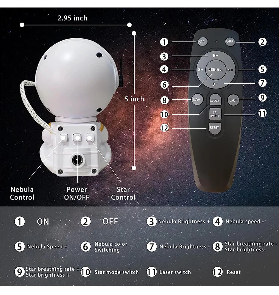 ASTRONAUTA PROYECTOR DE GALAXIA